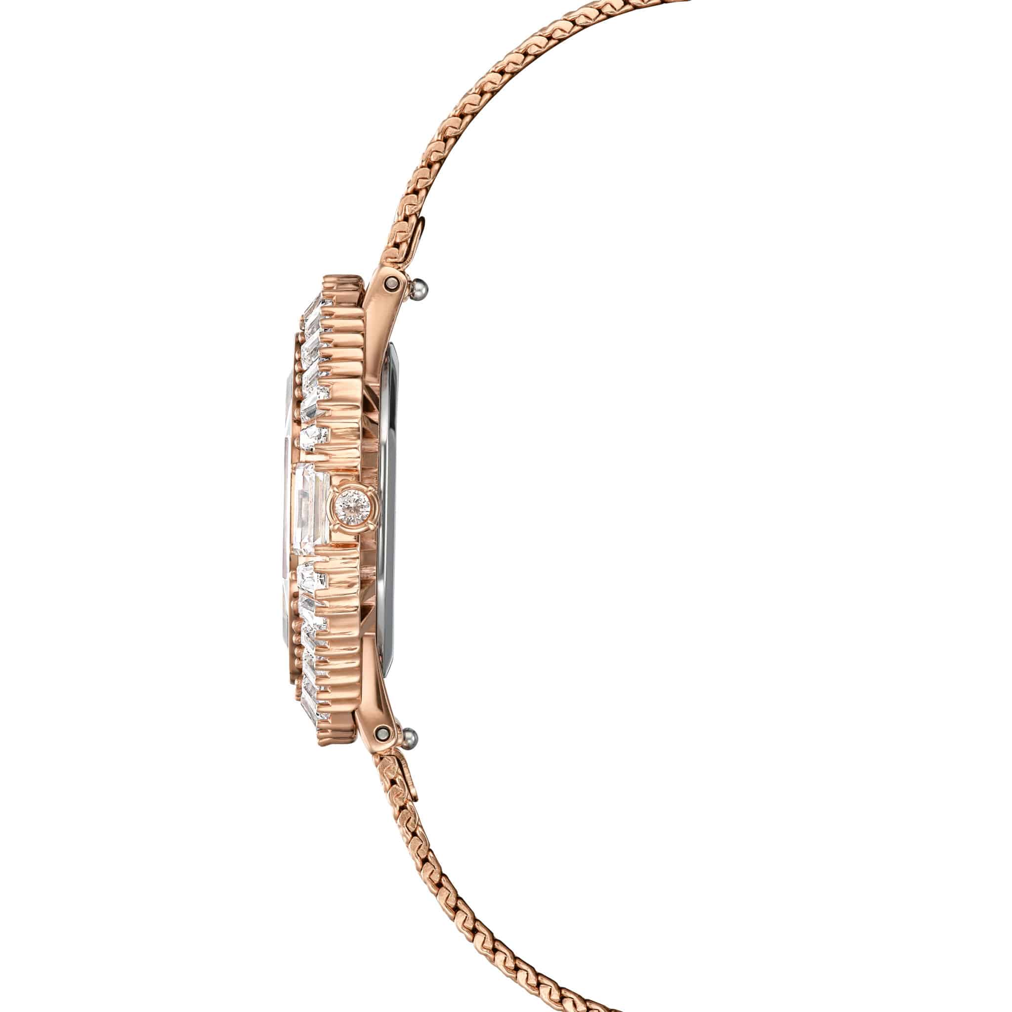 Swarovski Matrix Octagon Watch, Metal Bracelet, Rose Gold tone, Rose Gold-tone finish -Swarovski