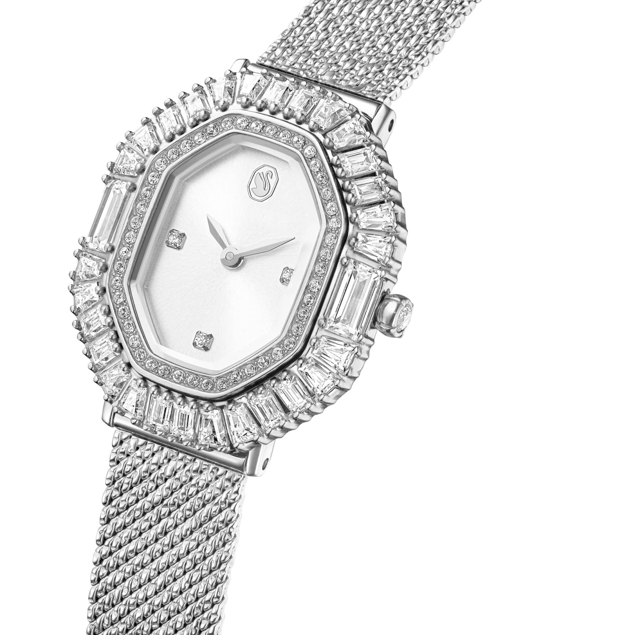 Swarovski Matrix Octagon Watch, Metal Bracelet, Silver tone, Stainless steel -Swarovski