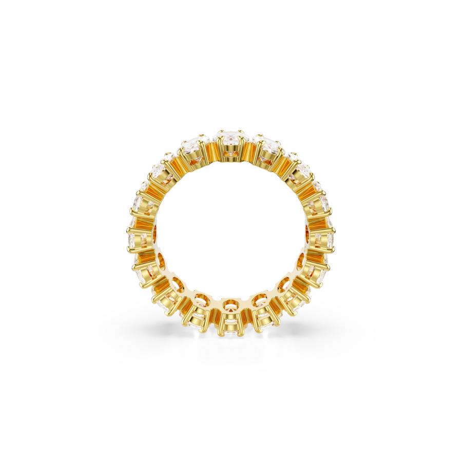 Swarovski Matrix Ring, Oval Cut, White, Gold-tone Plated -Swarovski