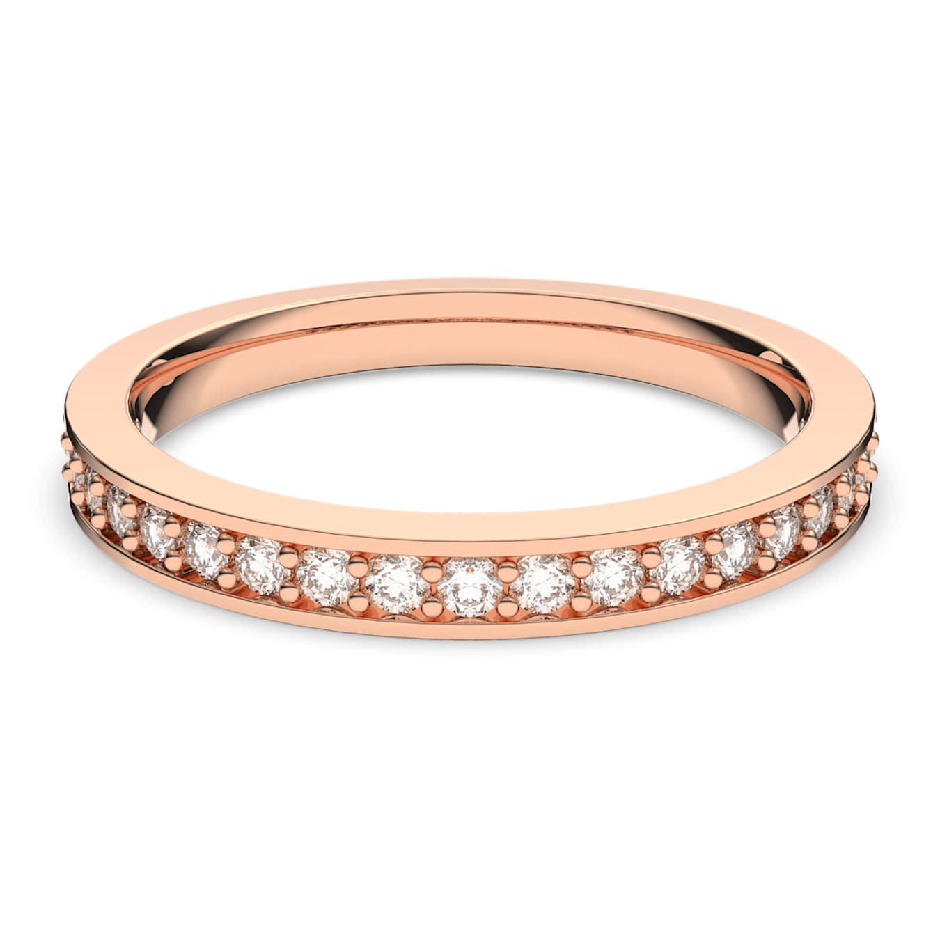 Swarovski Matrix Ring White, Rose Gold-tone Plated -Swarovski