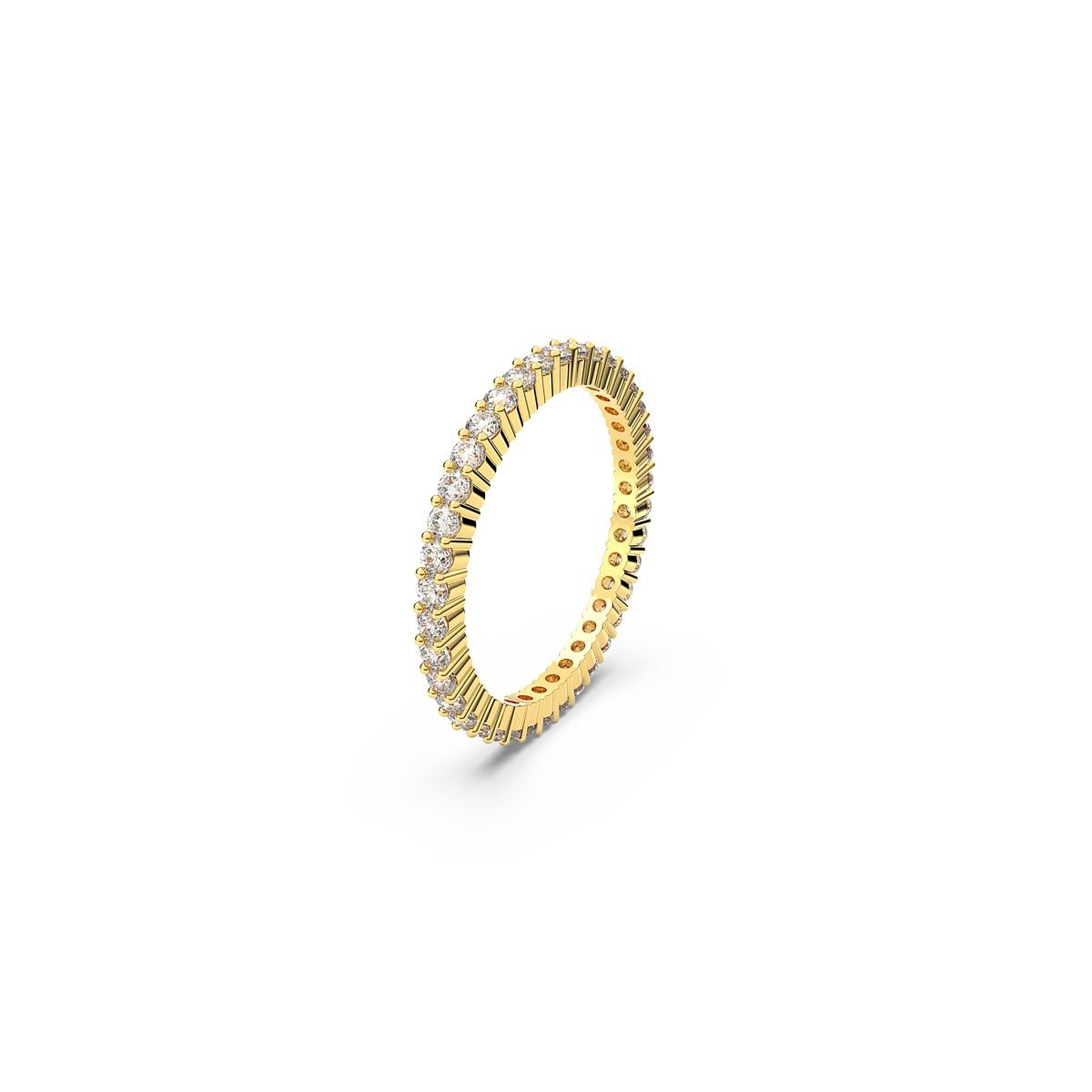 Swarovski Matrix Vittore Ring Round Cut, White, Gold-Tone Finish -Swarovski