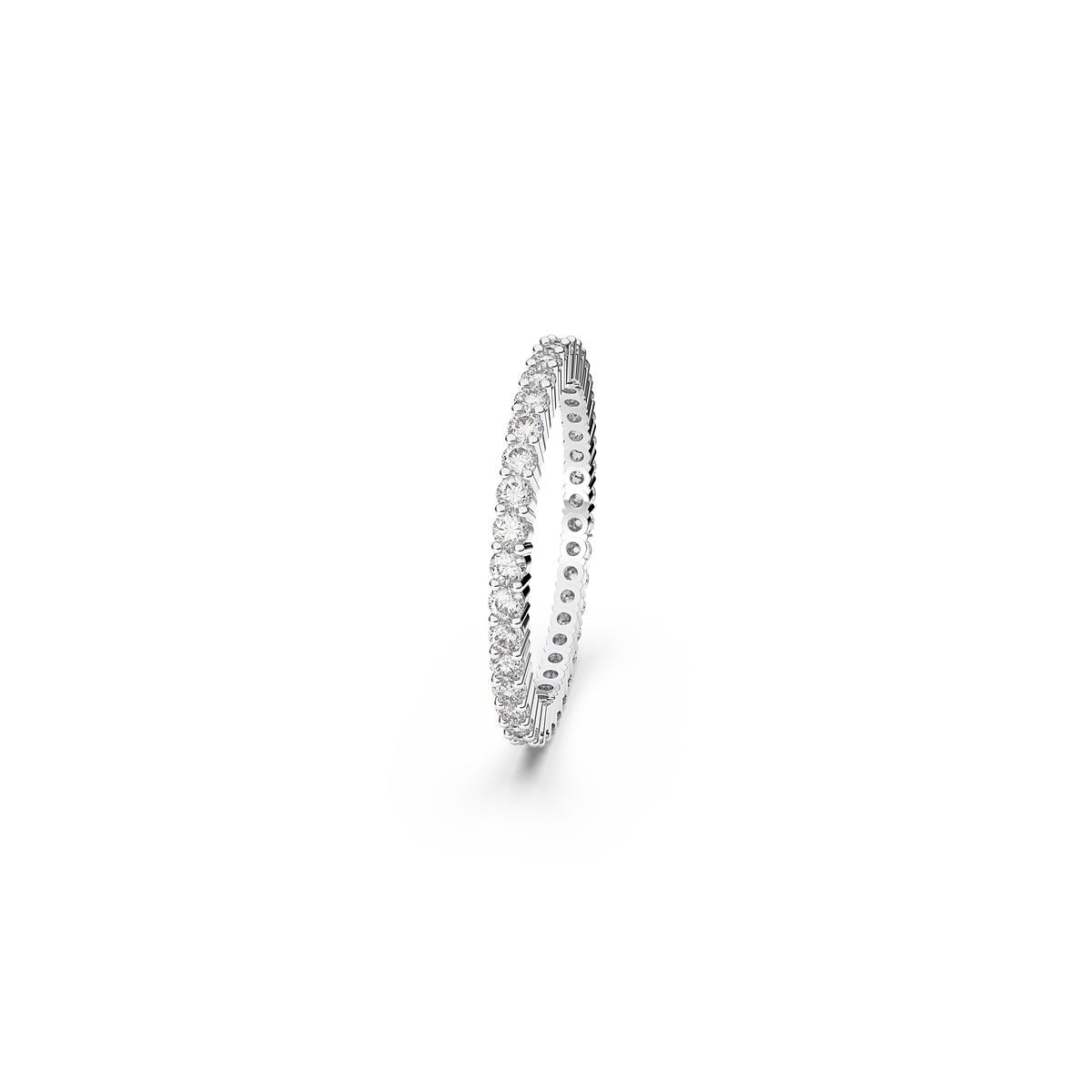 Swarovski Matrix Vittore Ring Round Cut, White, Silver-Tone Finish -Swarovski