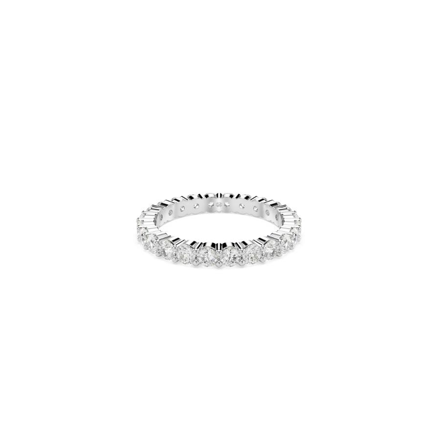 Swarovski Matrix Vittore Ring, Round Cut, White, Silver-tone Finish -Swarovski