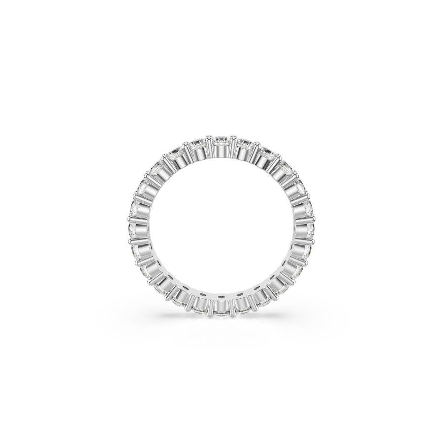 Swarovski Matrix Vittore Ring, Round Cut, White, Silver-tone Finish -Swarovski