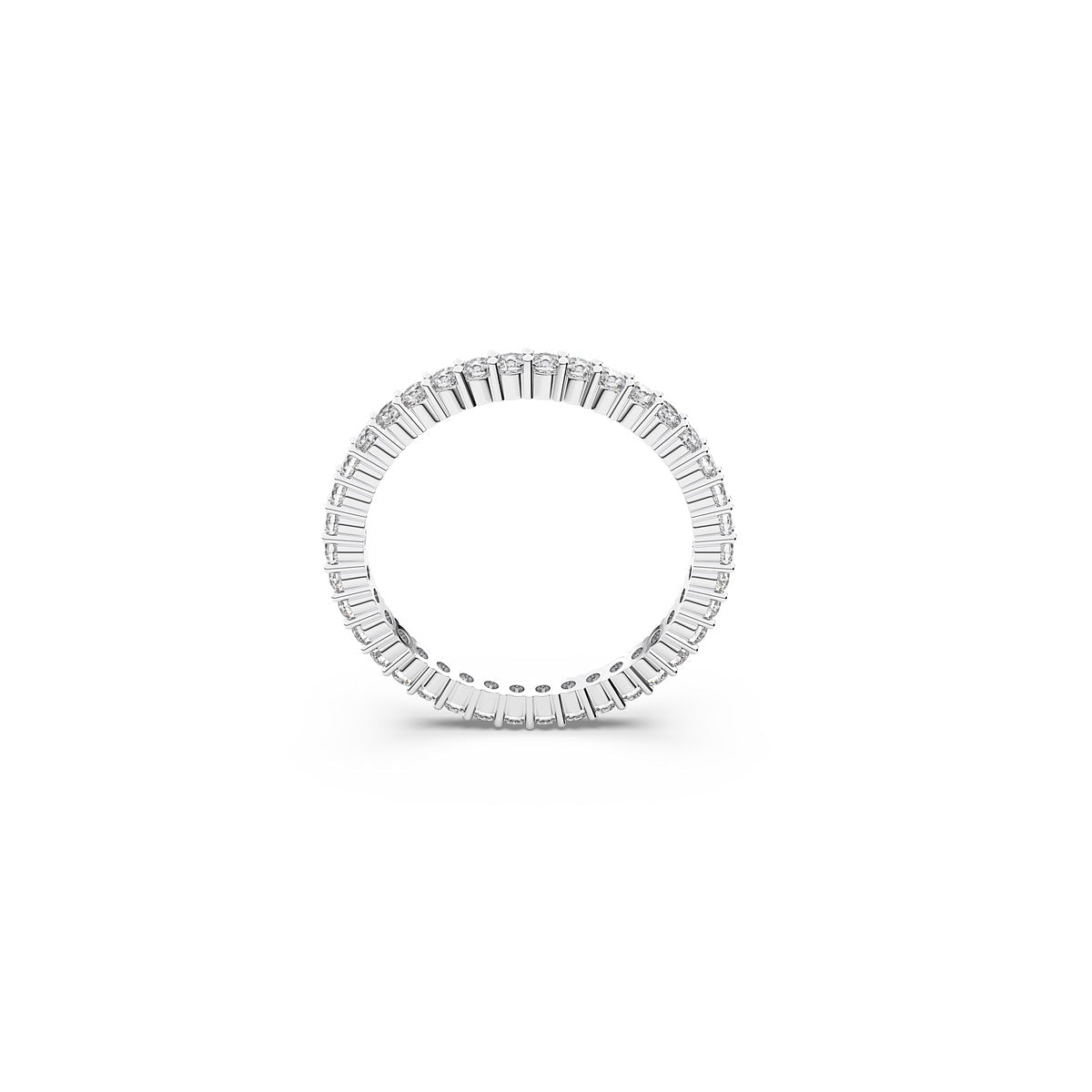 Swarovski Matrix Vittore Ring Round Cut, White, Silver-Tone Finish -Swarovski