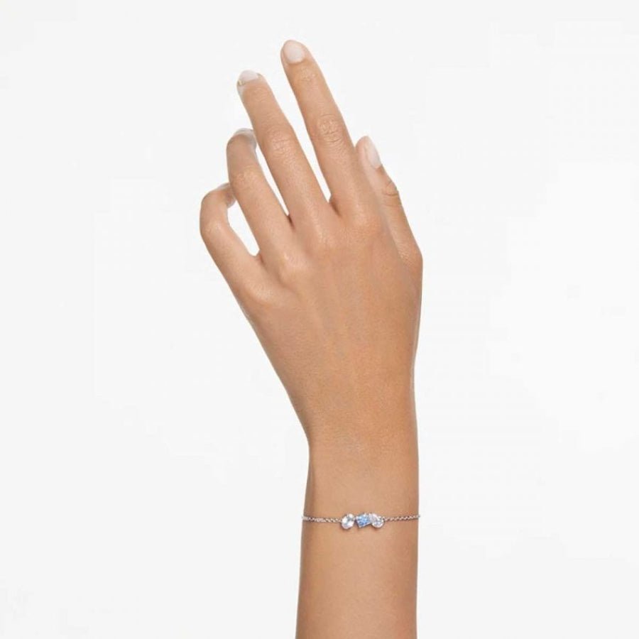 Swarovski Mesmera Bracelet Mixed Cuts Blue Rhodium Plated -Swarovski