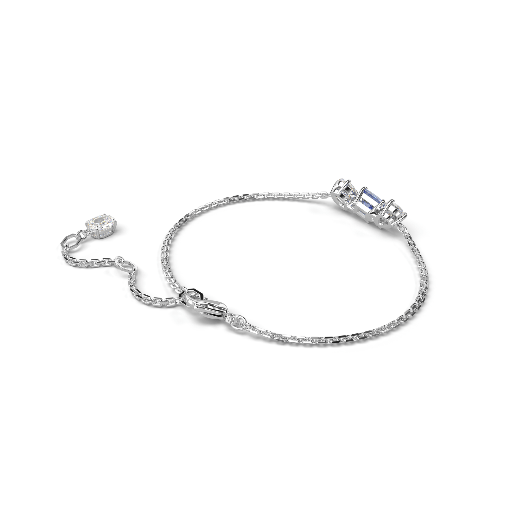 Swarovski Mesmera Bracelet Mixed Cuts Blue Rhodium Plated -Swarovski