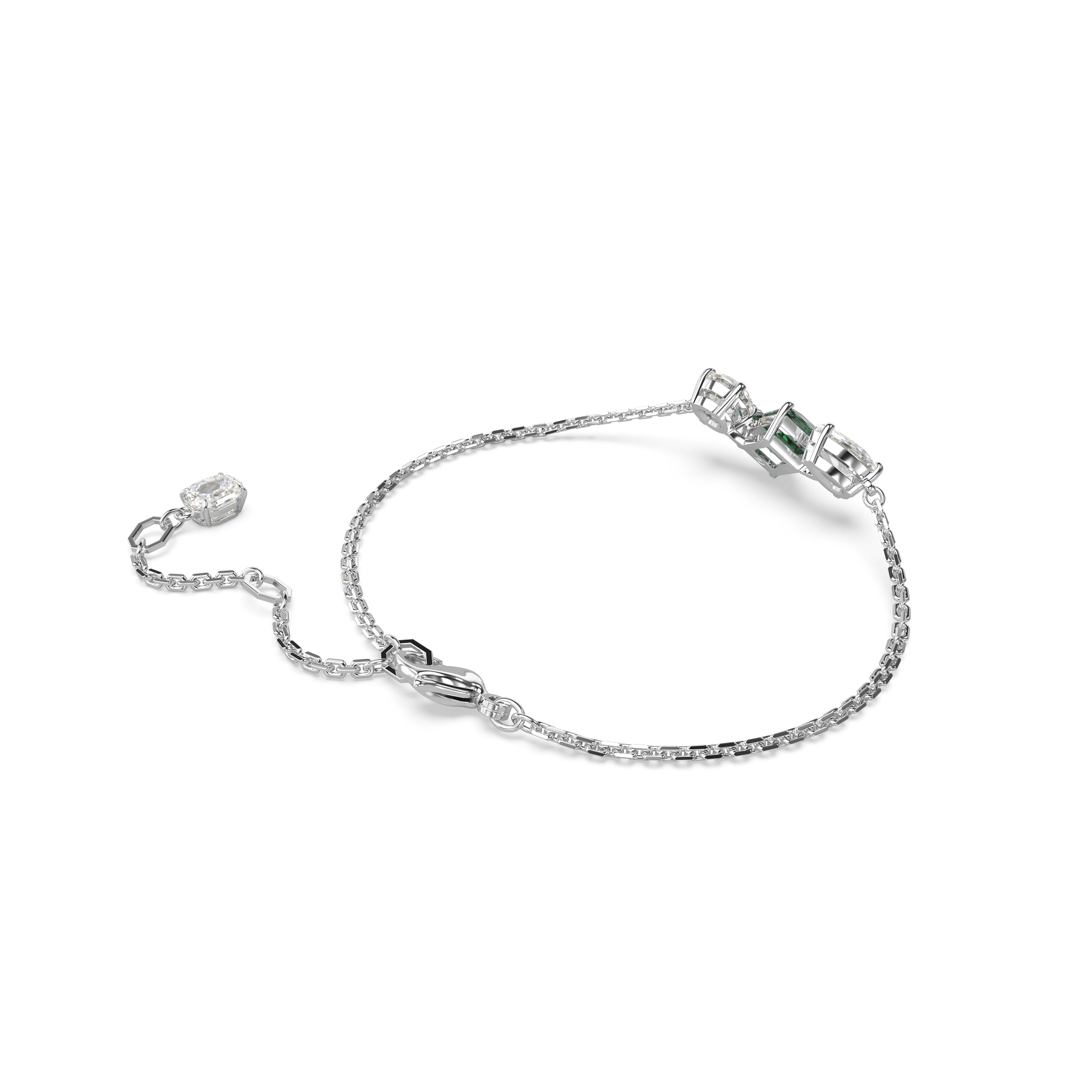 Swarovski Mesmera Bracelet Mixed Cuts Green Rhodium Plated -Swarovski
