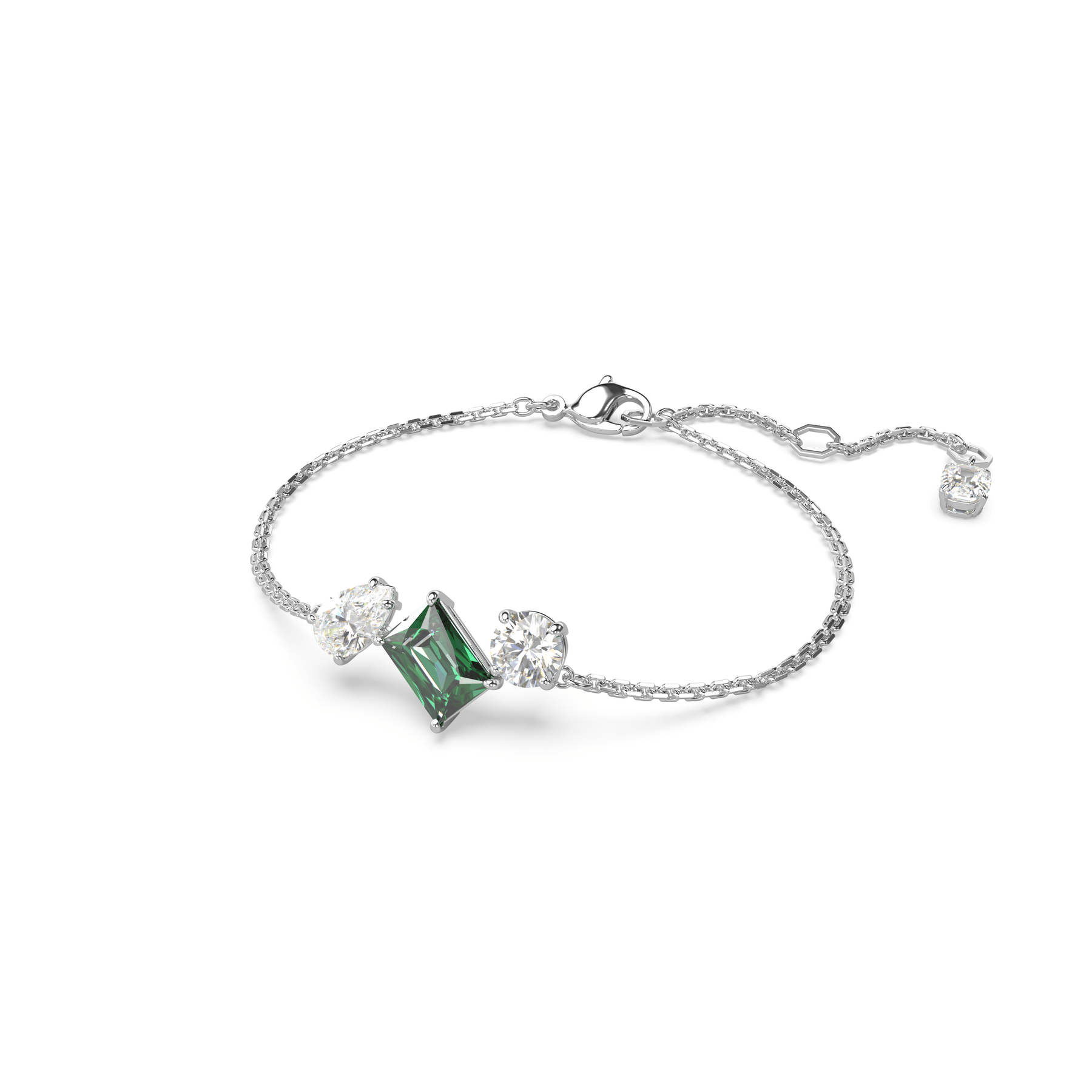 Swarovski Mesmera Bracelet Mixed Cuts Green Rhodium Plated -Swarovski
