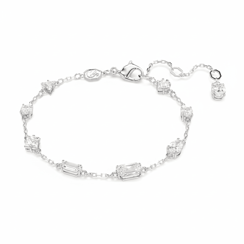 Swarovski Mesmera Bracelet Mixed Cuts Scattered Design White Rhodium Plated -Swarovski