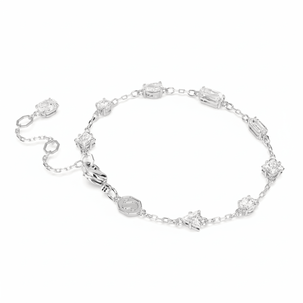 Swarovski Mesmera Bracelet Mixed Cuts Scattered Design White Rhodium Plated -Swarovski