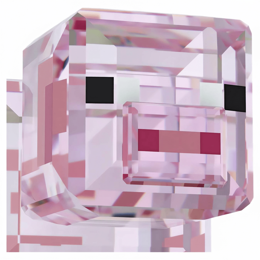Swarovski Minecraft Pig -Swarovski
