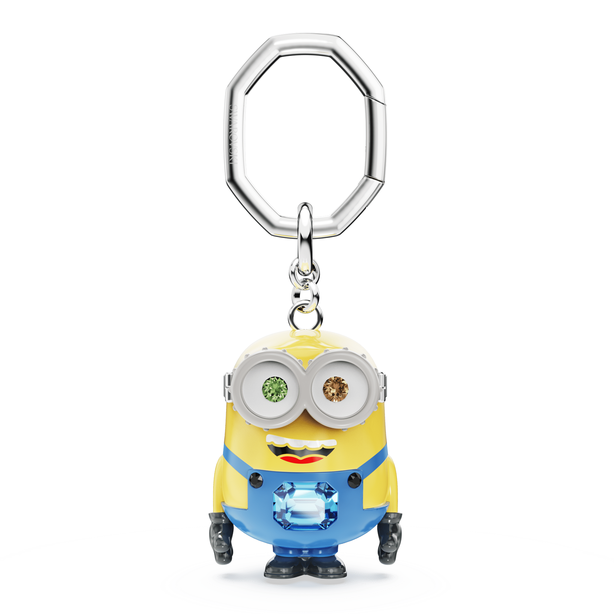 Swarovski Minions Bob key ring, Multicolored, Stainless steel -Swarovski
