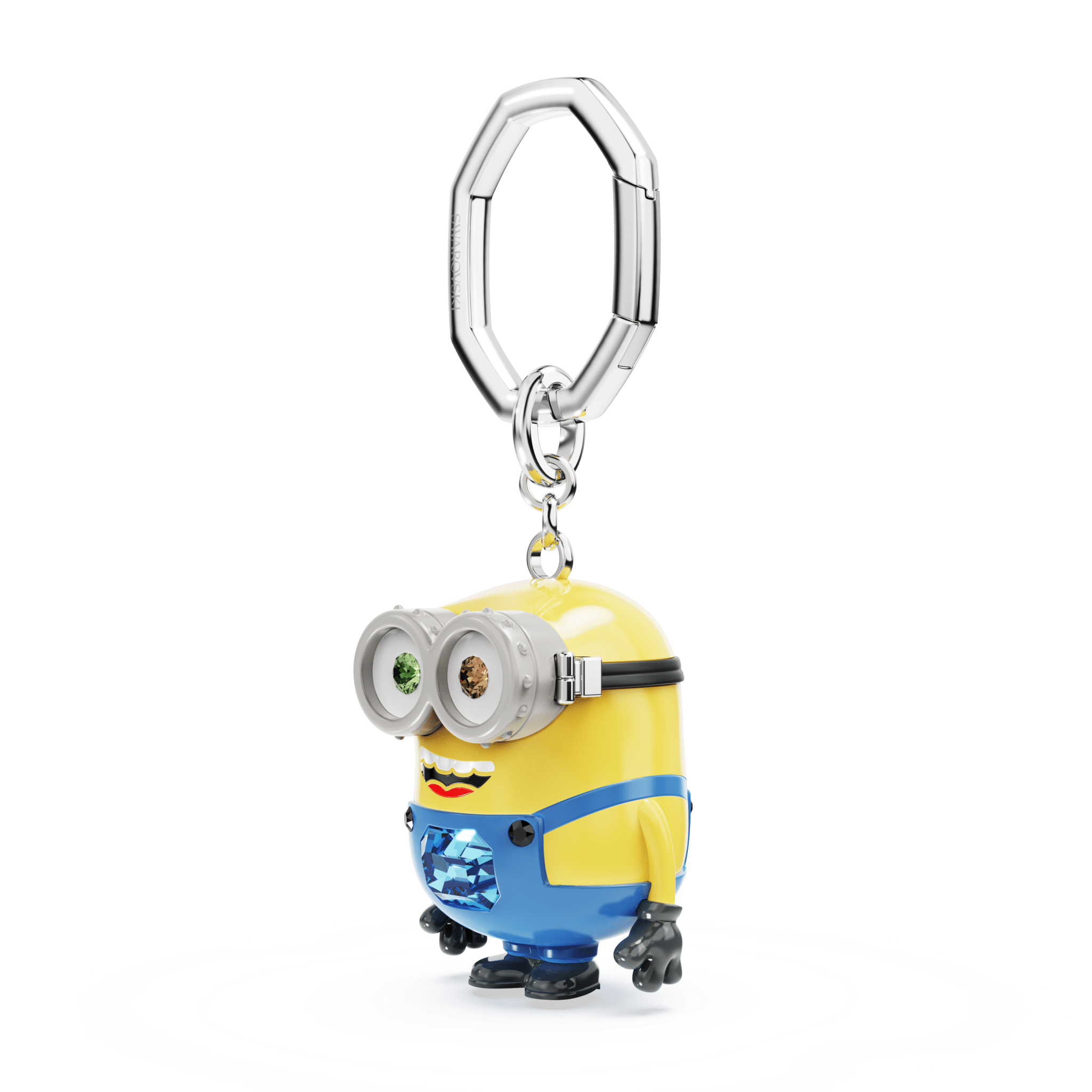 Swarovski Minions Bob key ring, Multicolored, Stainless steel -Swarovski