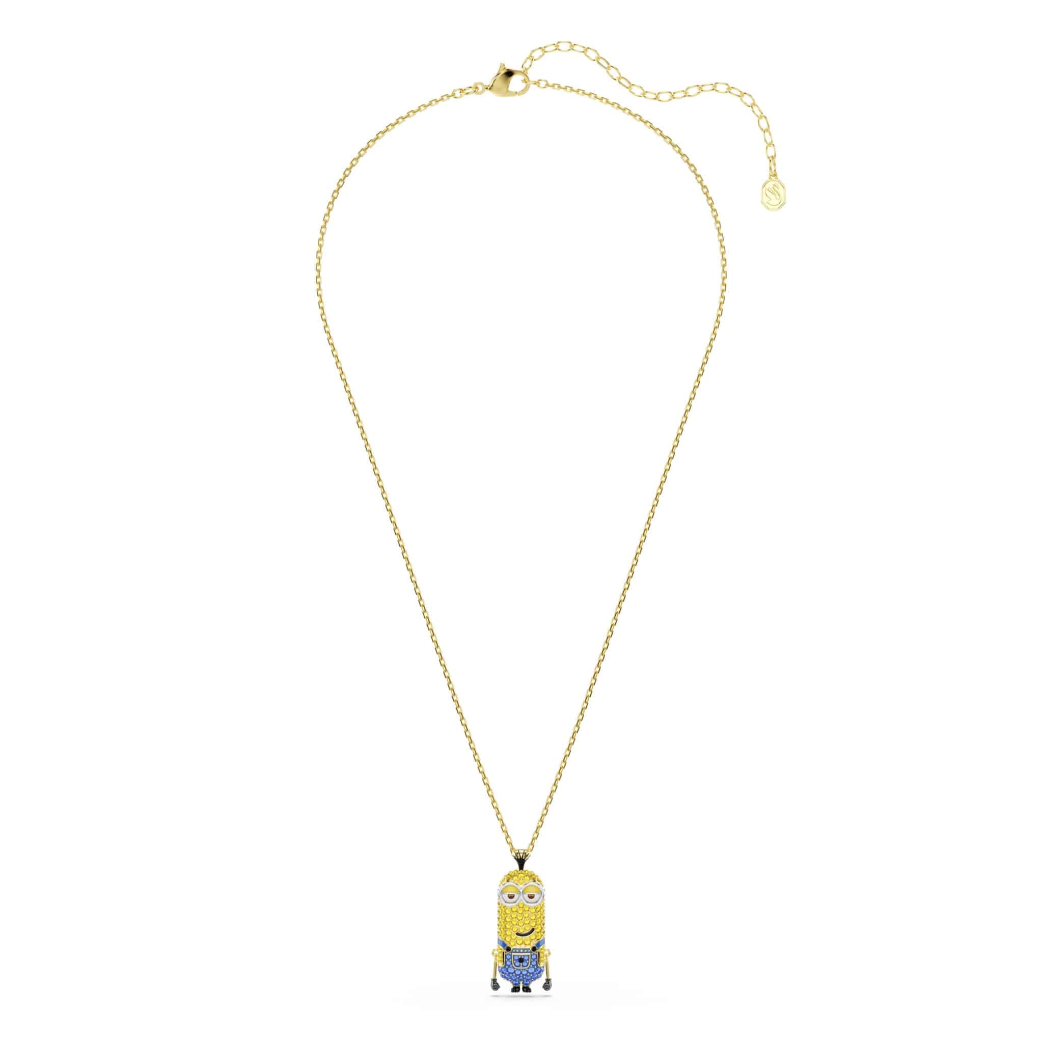 Swarovski Minions Kevin Pendant, Pavé, Multicolored, Gold-tone plated -Swarovski