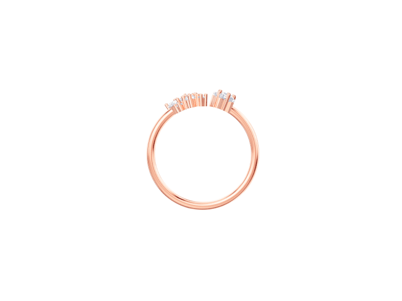 Swarovski MoonSun Ring White, Rose Gold Tone Plated -Swarovski