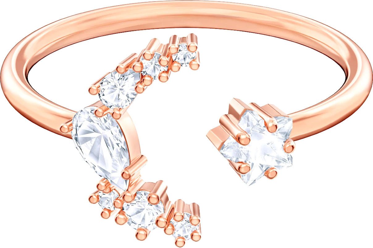 Swarovski MoonSun Ring White, Rose Gold Tone Plated -Swarovski