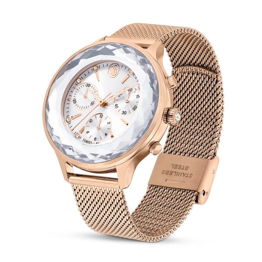 Swarovski Nova Chrono Watch, Swiss Made, Metal Bracelet, Rose Gold-Tone Finish -Swarovski