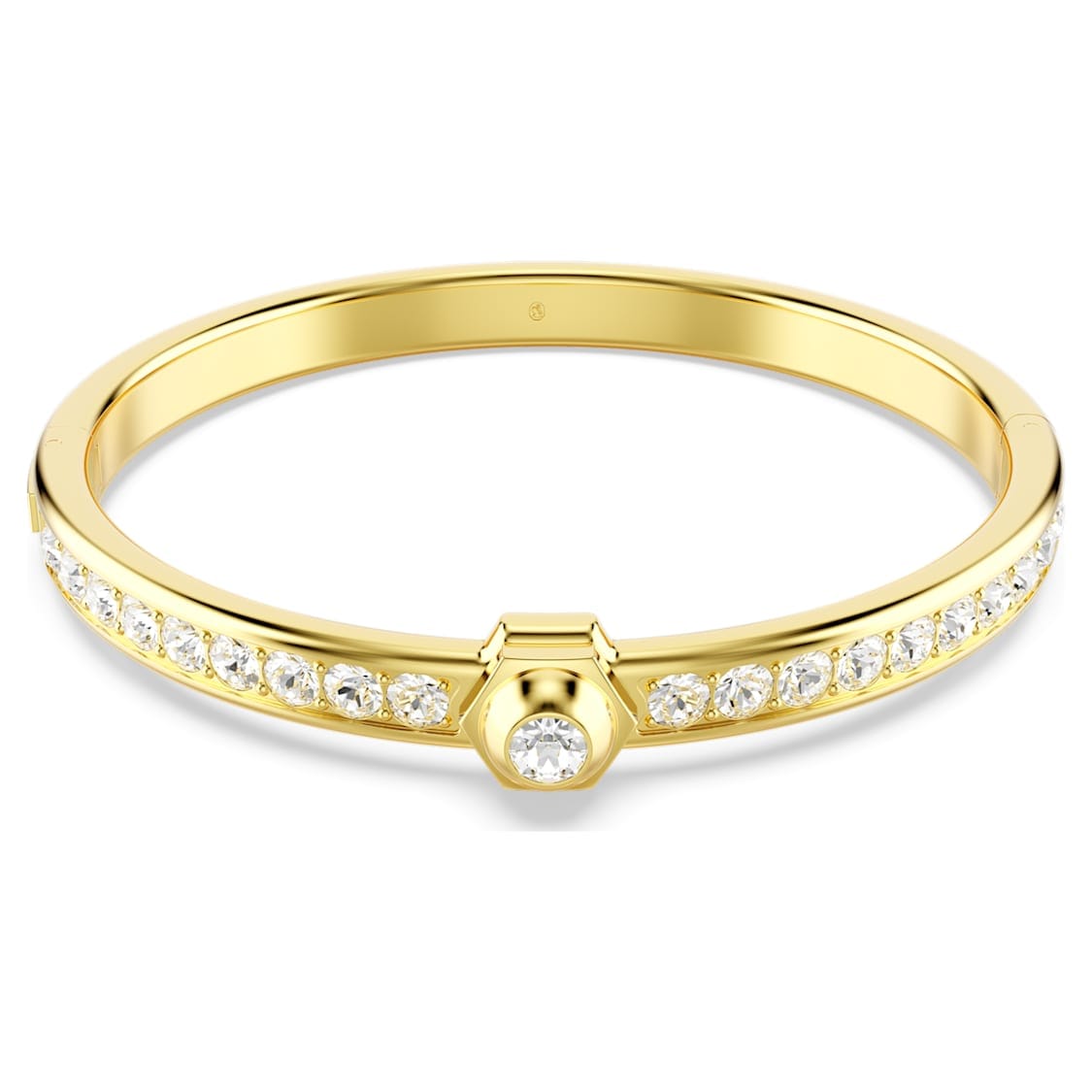 Swarovski Numina Bangle Round Cut White Gold-Tone Plated -Swarovski