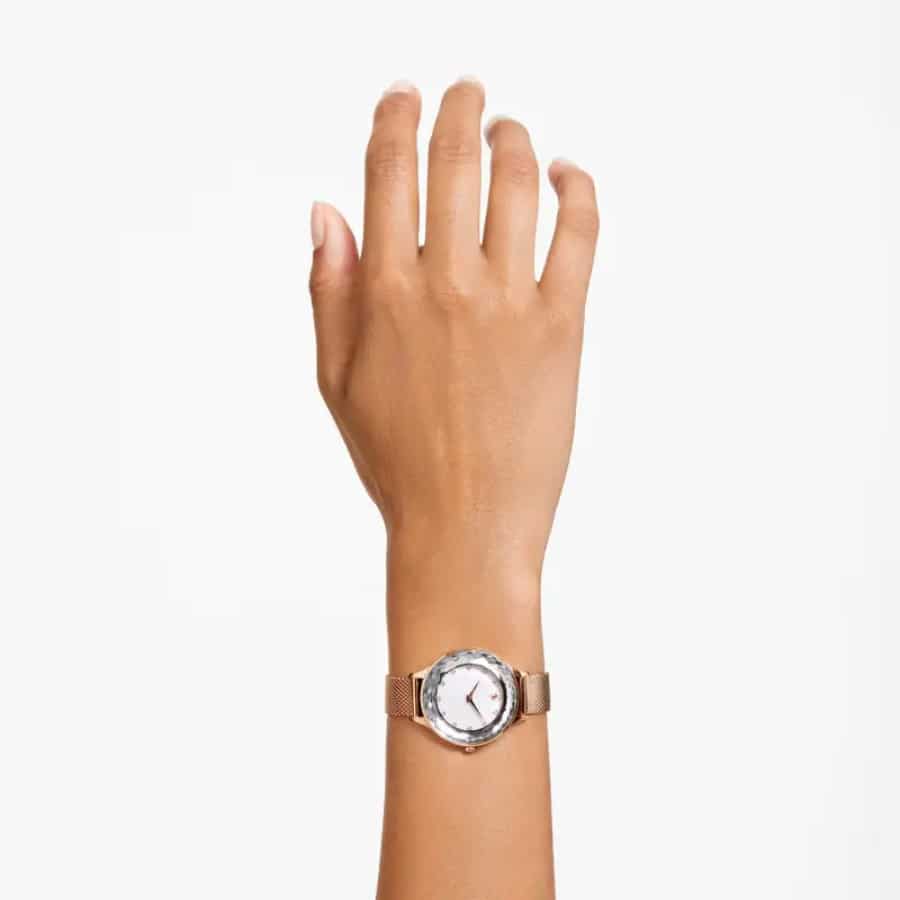 Swarovski Octea Nova Watch Swiss Made, Metal bracelet, Rose Gold Tone, Rose Gold-Tone Finish -Swarovski