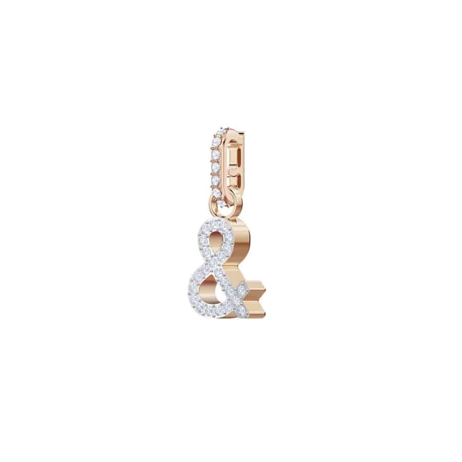 Swarovski Remix Collection & Charm, White, Rose-Gold Tone Plated -Swarovski