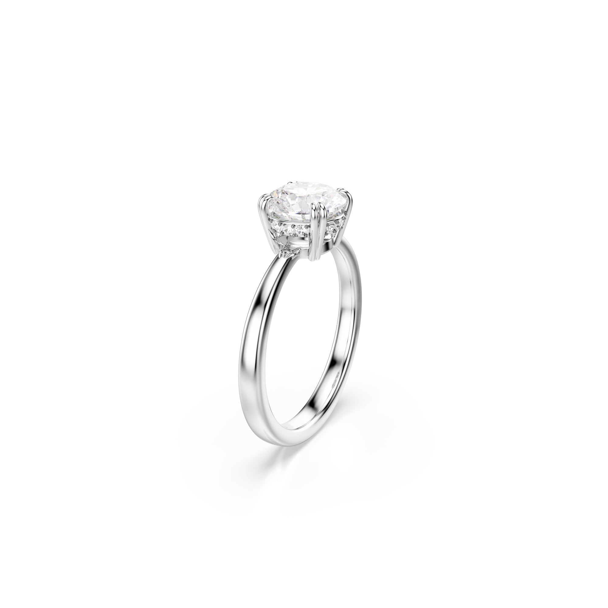 Swarovski Stilla Cocktail ring, Round cut, White, Silver-tone finish -Swarovski