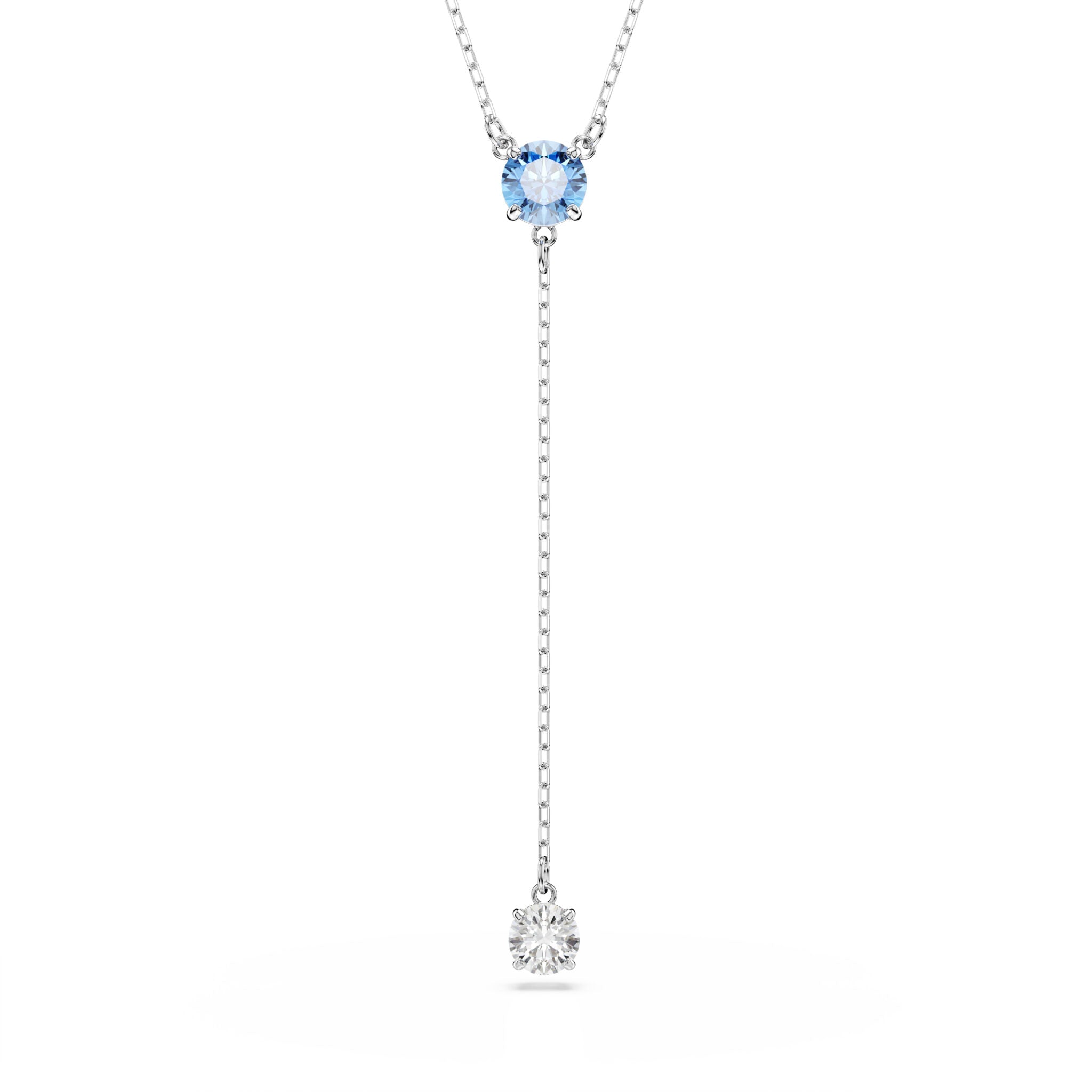 Swarovski Stilla Necklace, Blue , Rhodium Plated -Swarovski