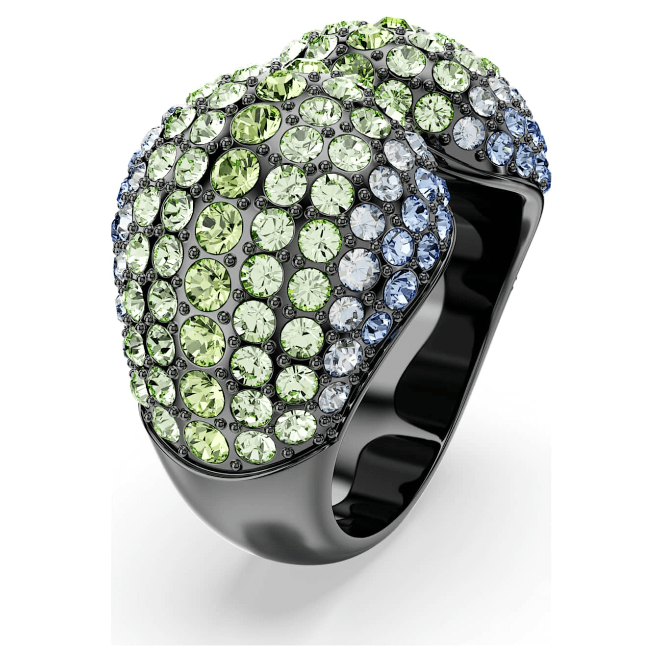 Swarovski Sublima Cocktail Ring, Round Cut, Multicolored, Ruthenium Plated -Swarovski