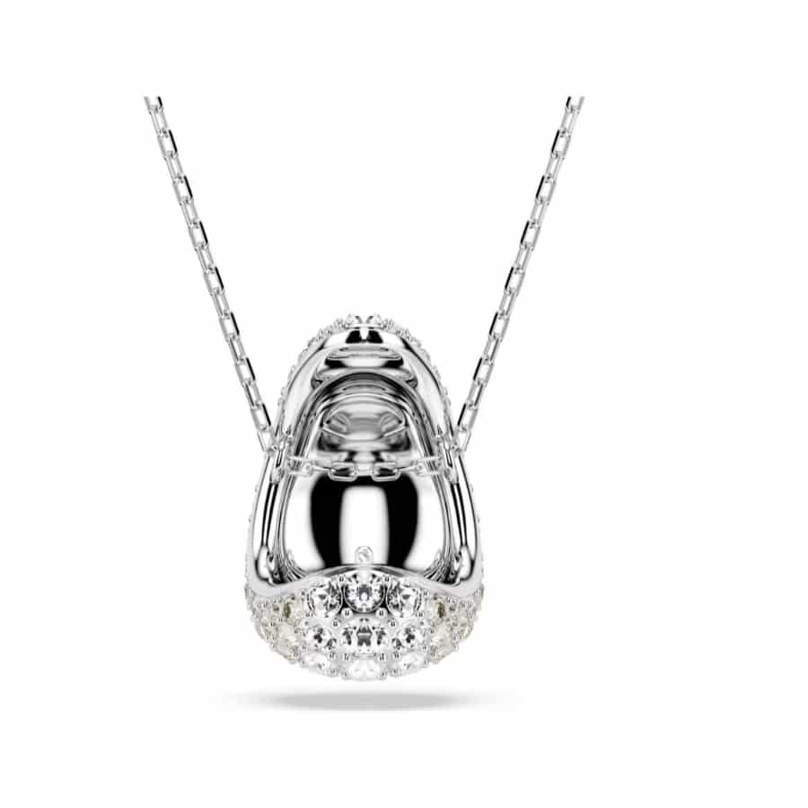 Swarovski Sublima Pendant, Round Cut, White, Rhodium Plated -Swarovski