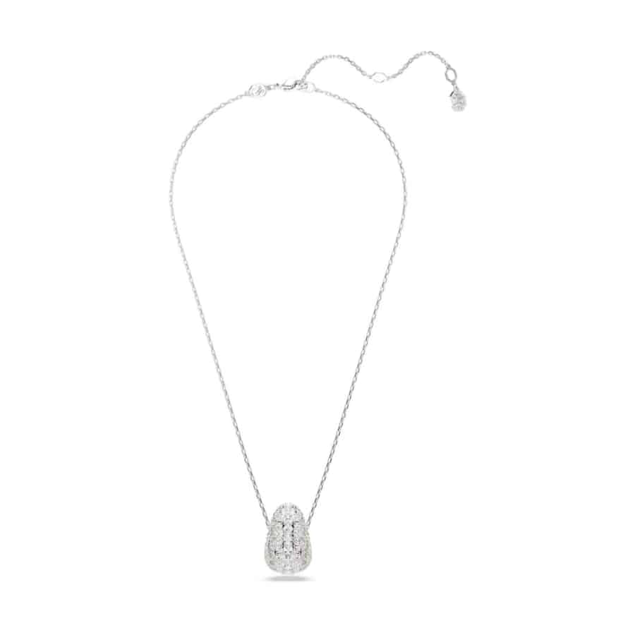 Swarovski Sublima Pendant, Round Cut, White, Rhodium Plated -Swarovski
