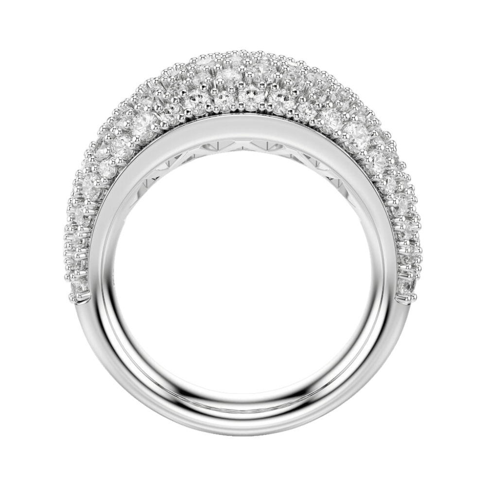Swarovski Sublima Ring White, Rhodium Plated -Swaroski