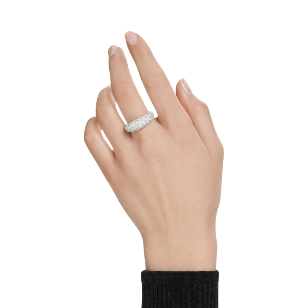 Swarovski Sublima Ring White, Rhodium Plated -Swaroski