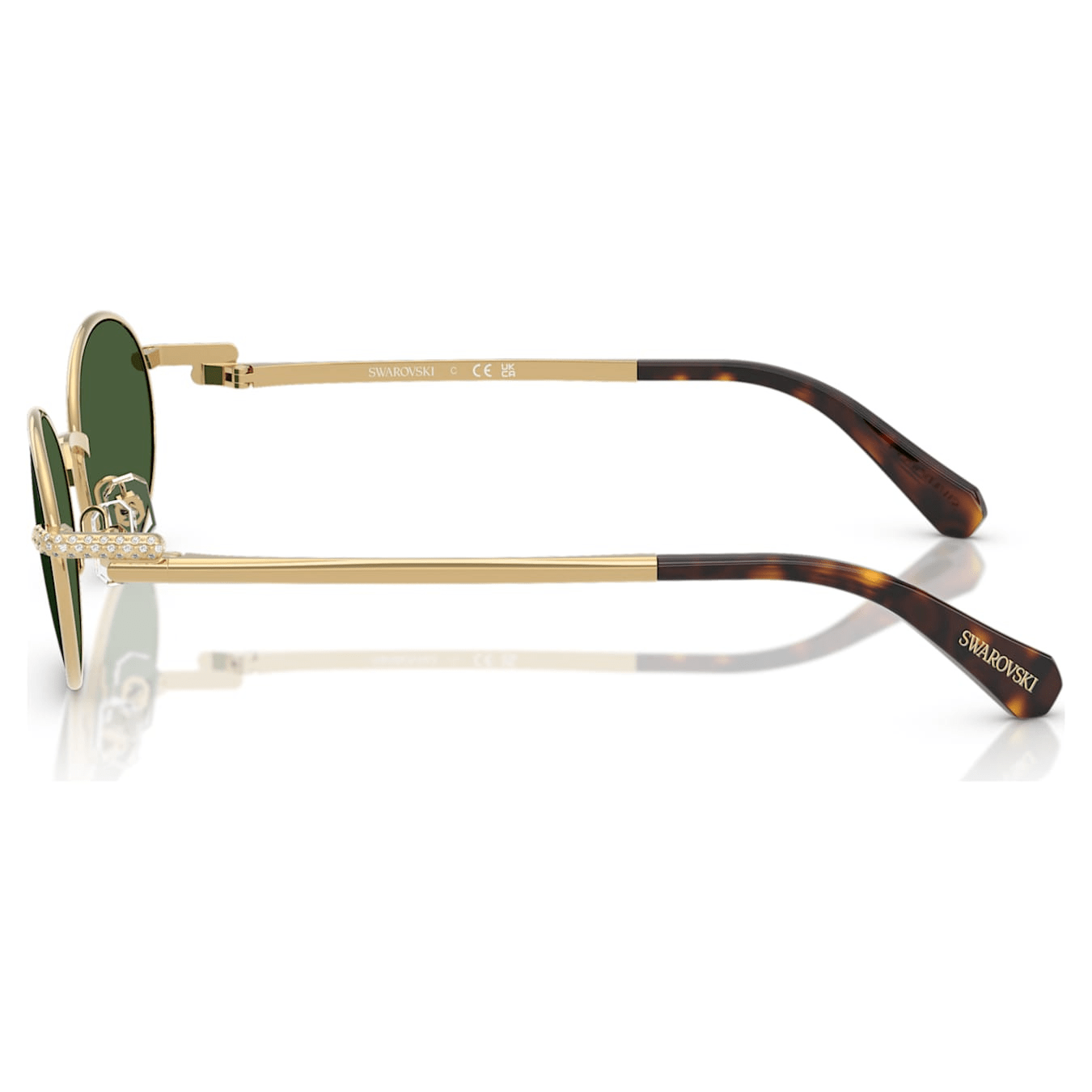 Swarovski Sunglasses, Round shape, Green -Swarovski