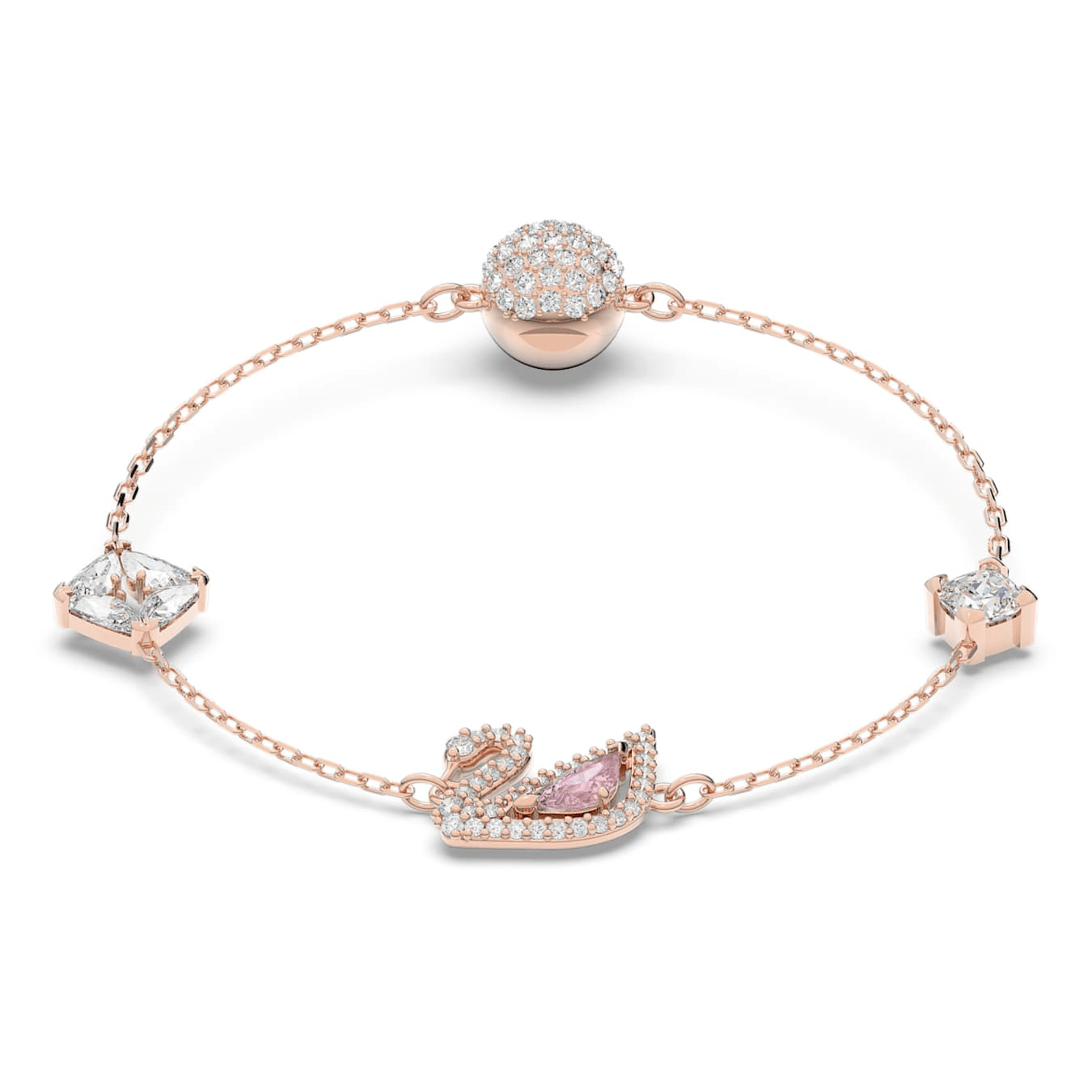 Swarovski Swan bracelet Swan, Pink, Rose gold-tone plated S -Swarovski