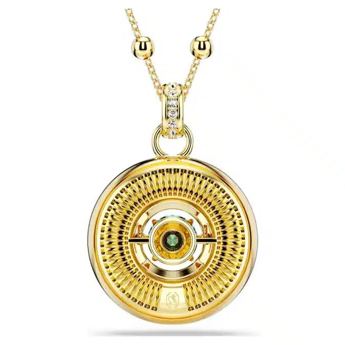 Swarovski Symbolica Pendant Evil Eye, Medium, Multicoloured, Gold-tone Plated -Swarovski