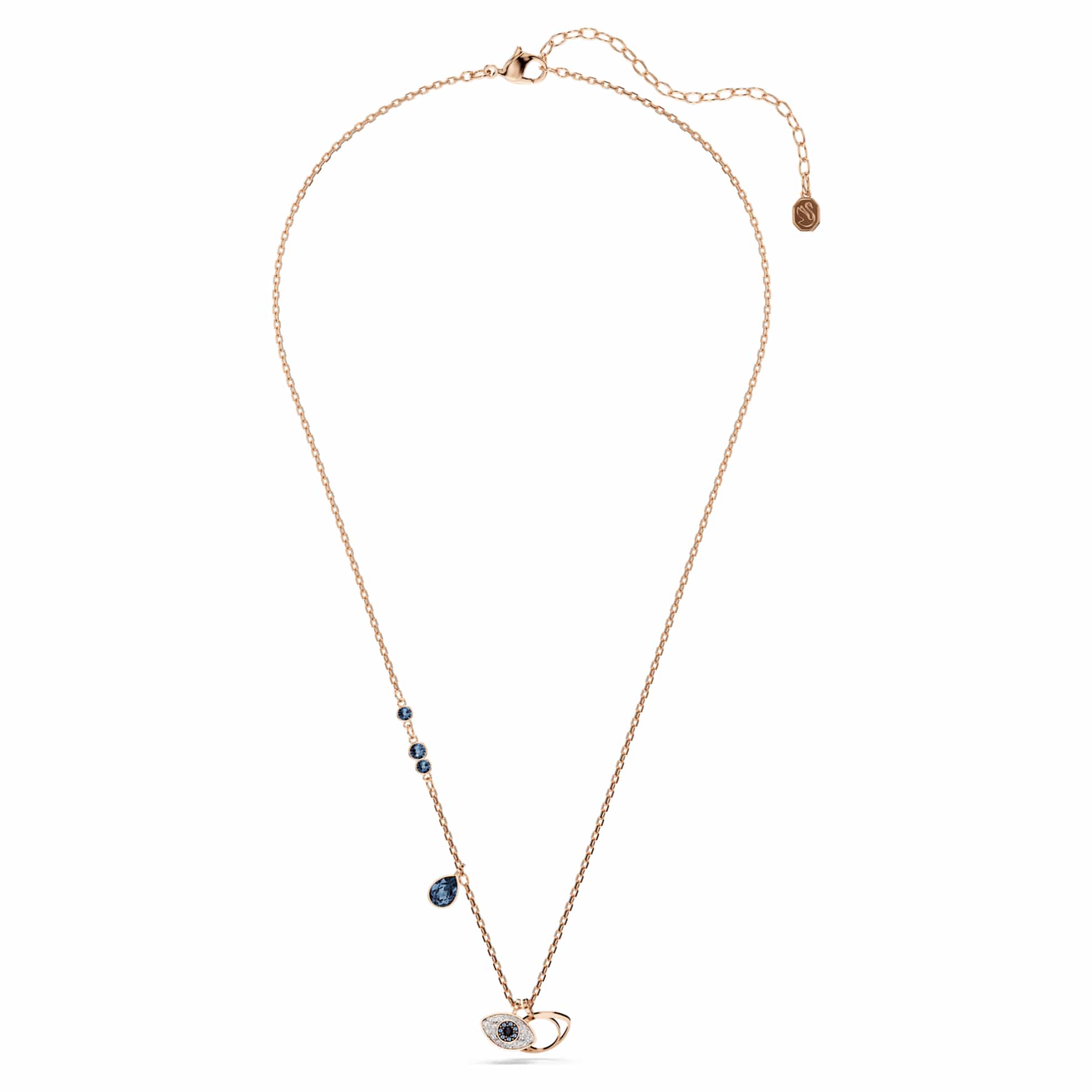Swarovski Symbolica Pendant, Eye, Multicolored, Rose gold-tone plated -Swarovski