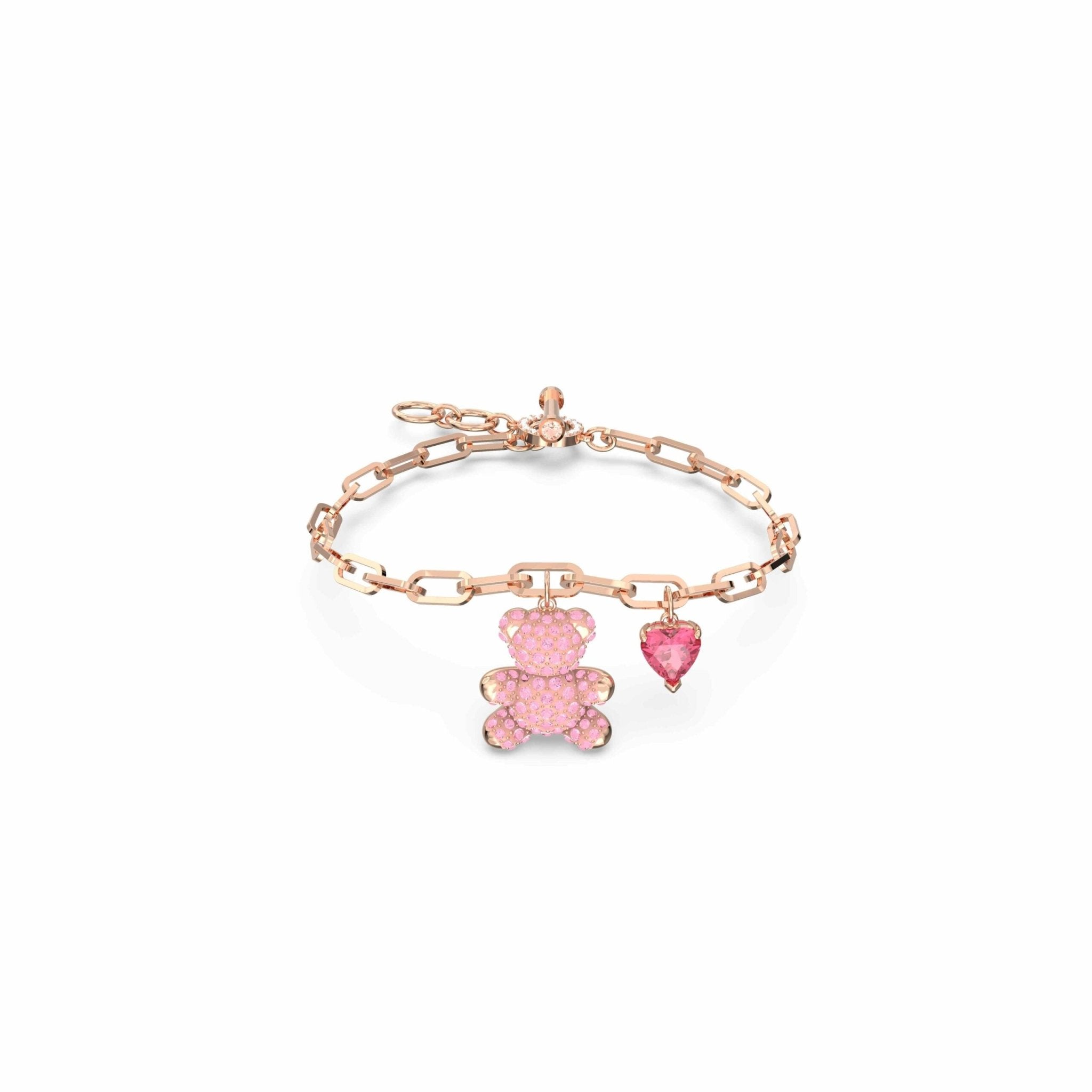 Swarovski Teddy bracelet Bear, Pink, Rose gold-tone plated -Swarovski