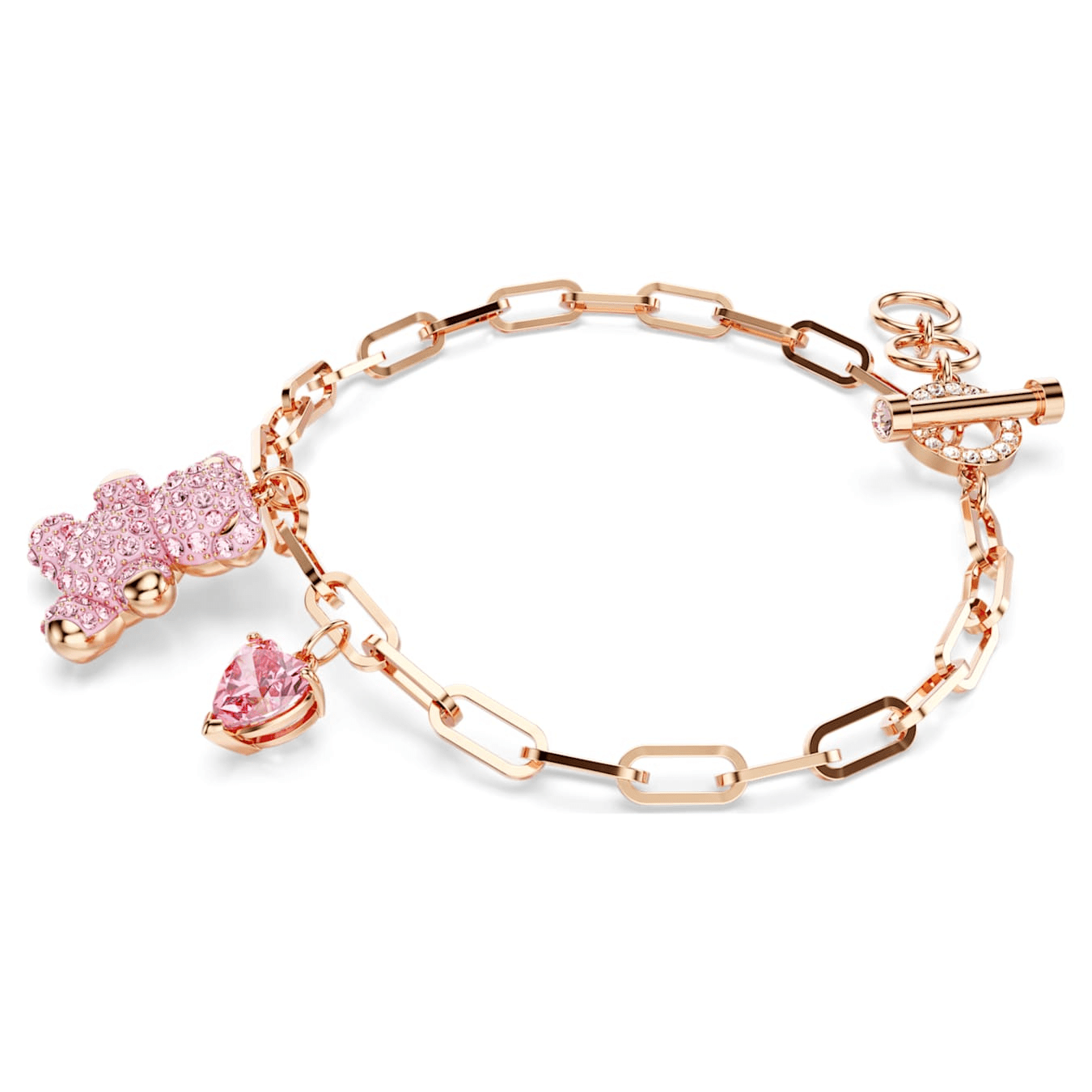 Swarovski Teddy bracelet Bear, Pink, Rose gold-tone plated -Swarovski