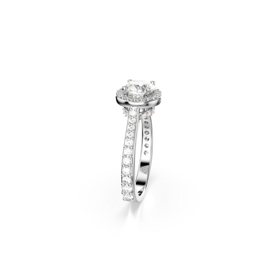 Swarovski Una Angelic Ring, Round Cut, White, Silver-tone Finish -Swarovski