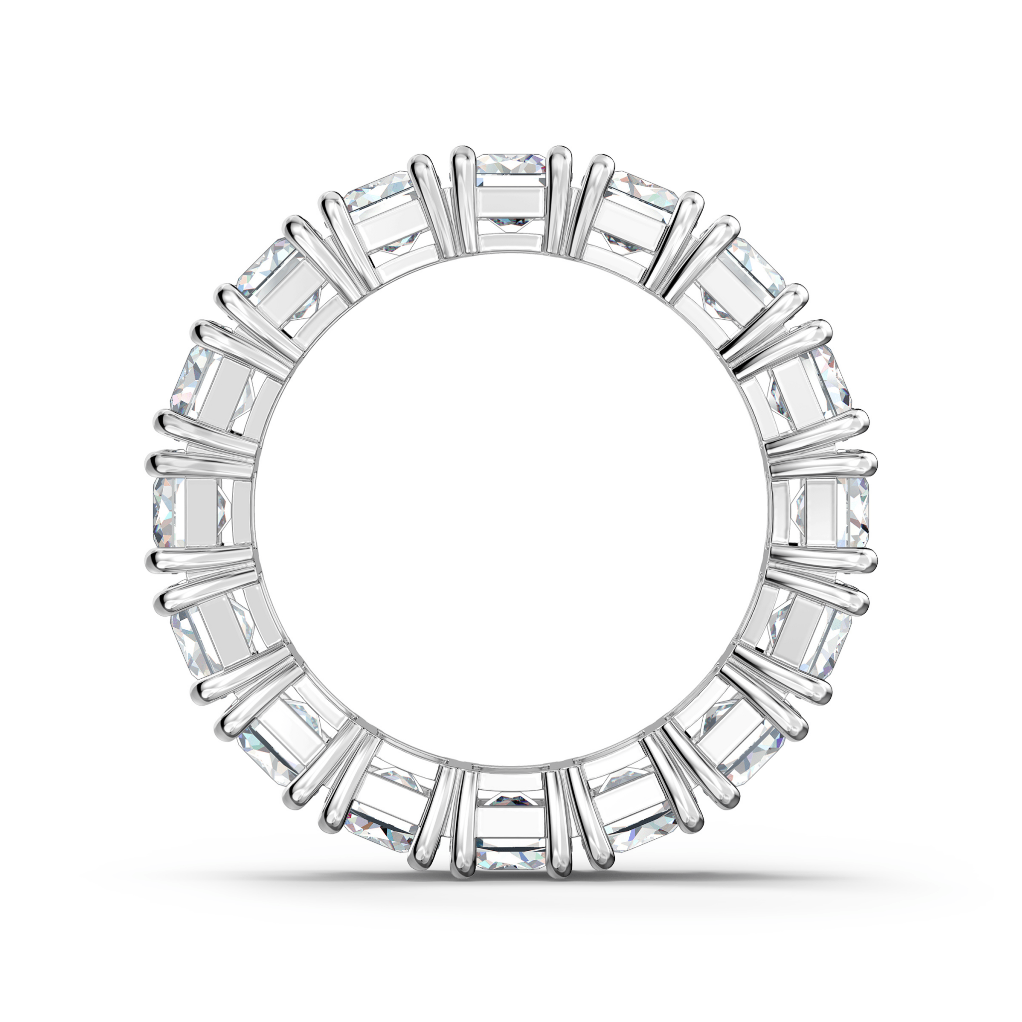 Swarovski Vittore Wide Rhodium Plated Ring -Swarovski