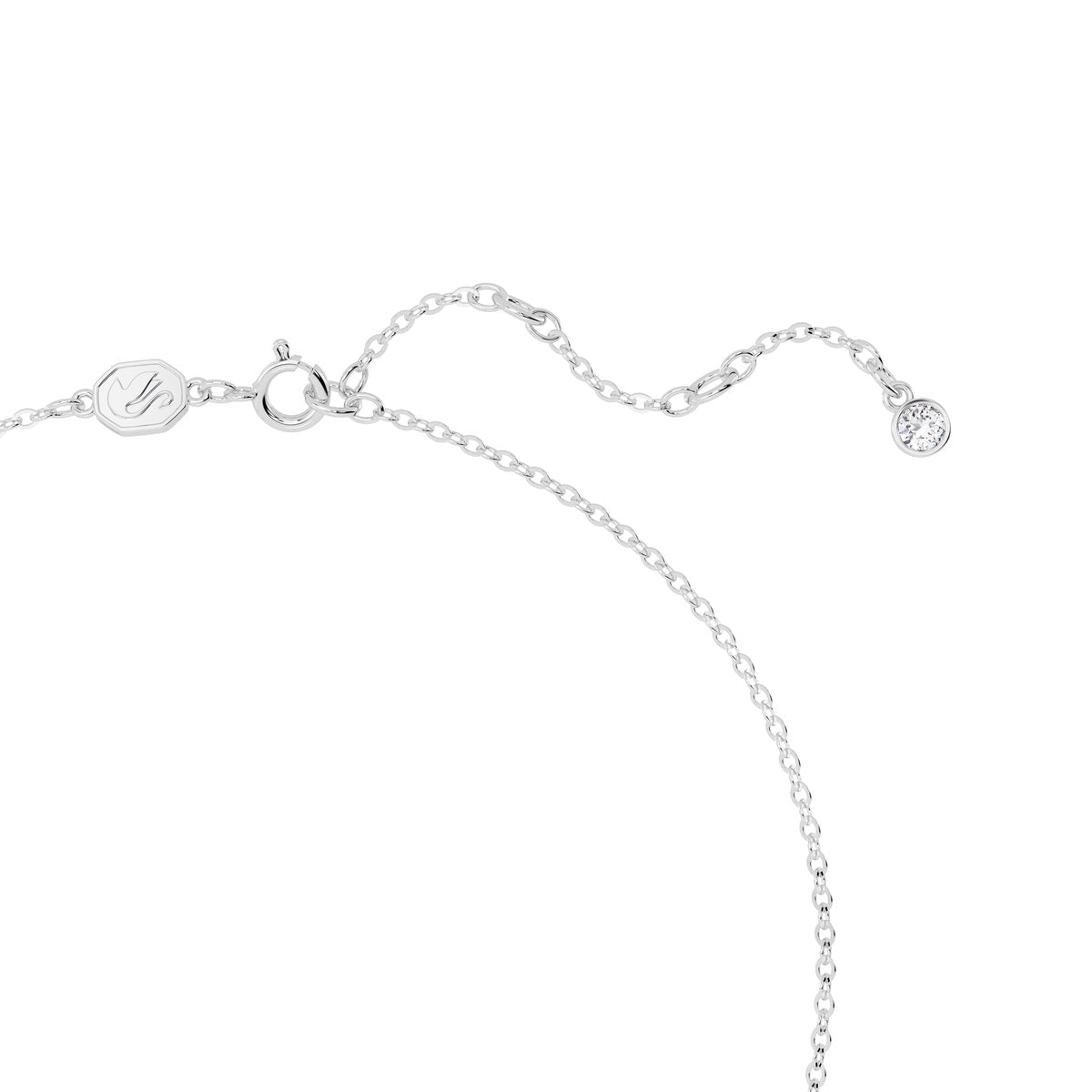 Swarovski Volta Bow Earring and Necklace Set, White and Rhodium Plated -Swarovski