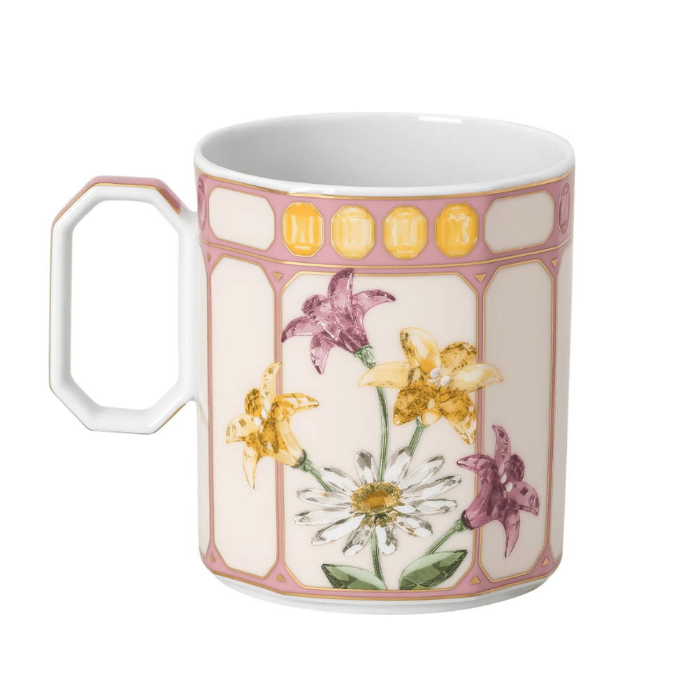 Swarovski x Rosenthal Idyllia mug Porcelain, Crystal print motif, Finch -Rosenthal