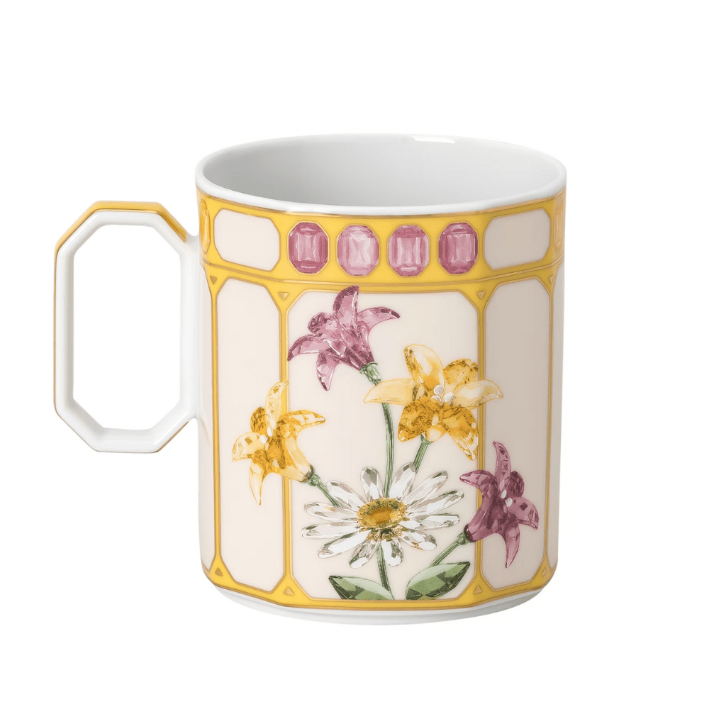 Swarovski x Rosenthal Idyllia mug Porcelain, Crystal print motif, Finch -Rosenthal