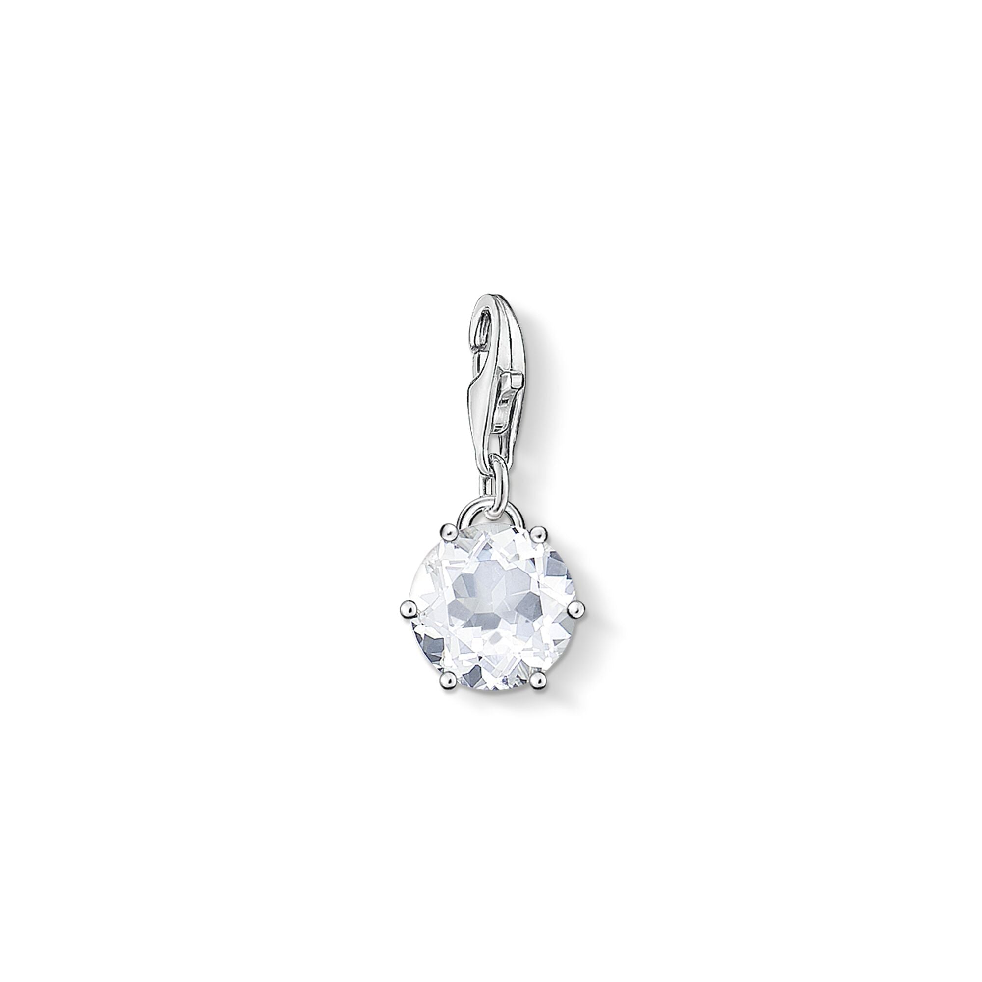 Thomas Sabo Charm Club Charm April Sterling Silver & Stone White 1257 - Thomas Sabo