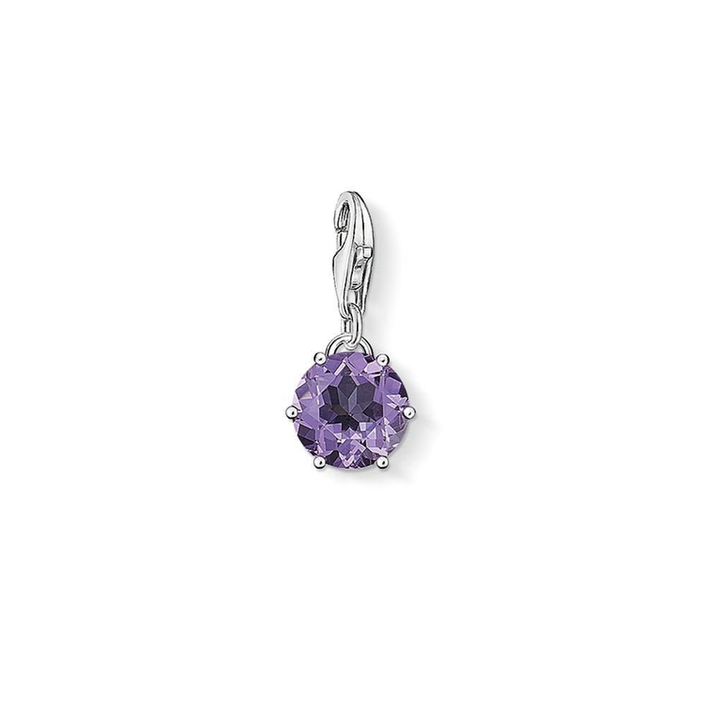 Thomas Sabo Charm Club Charm February Sterling Silver & Stone Violet -Thomas Sabo