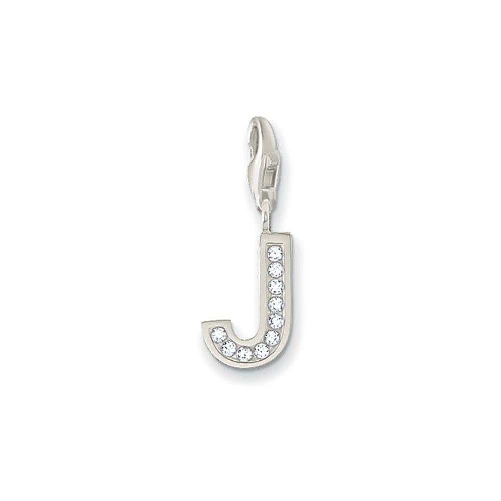 Thomas Sabo Charm Club Charm J Sterling Silver & C.Z. White 0232-051-1 -Thomas Sabo