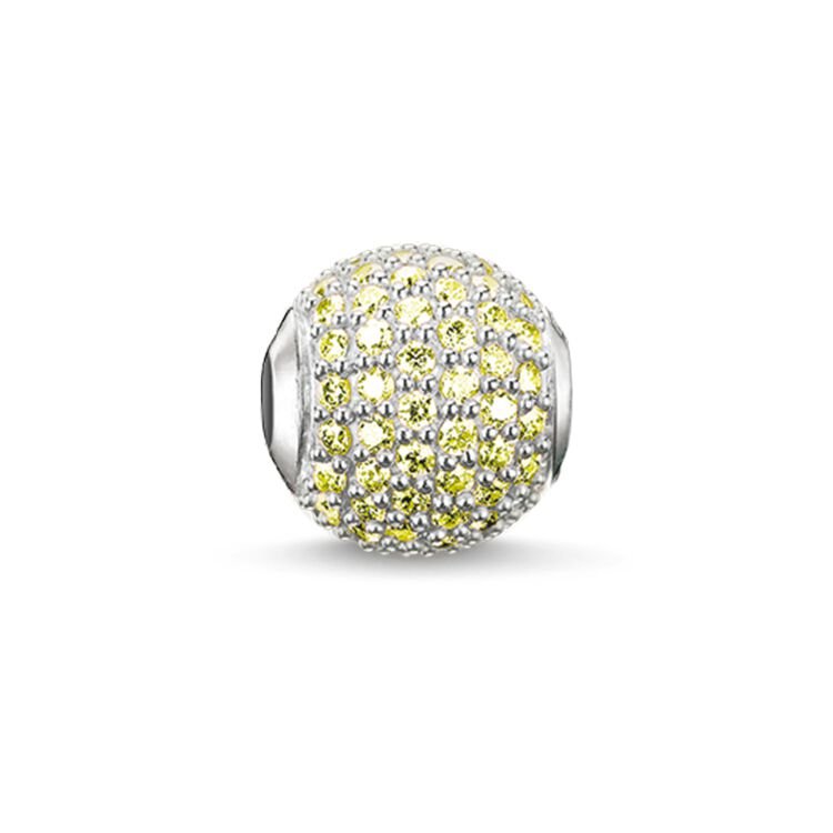 Thomas Sabo Karma Bead Lucky Luz Sterling Silver & C.Z. Light Green K0 -Thomas Sabo