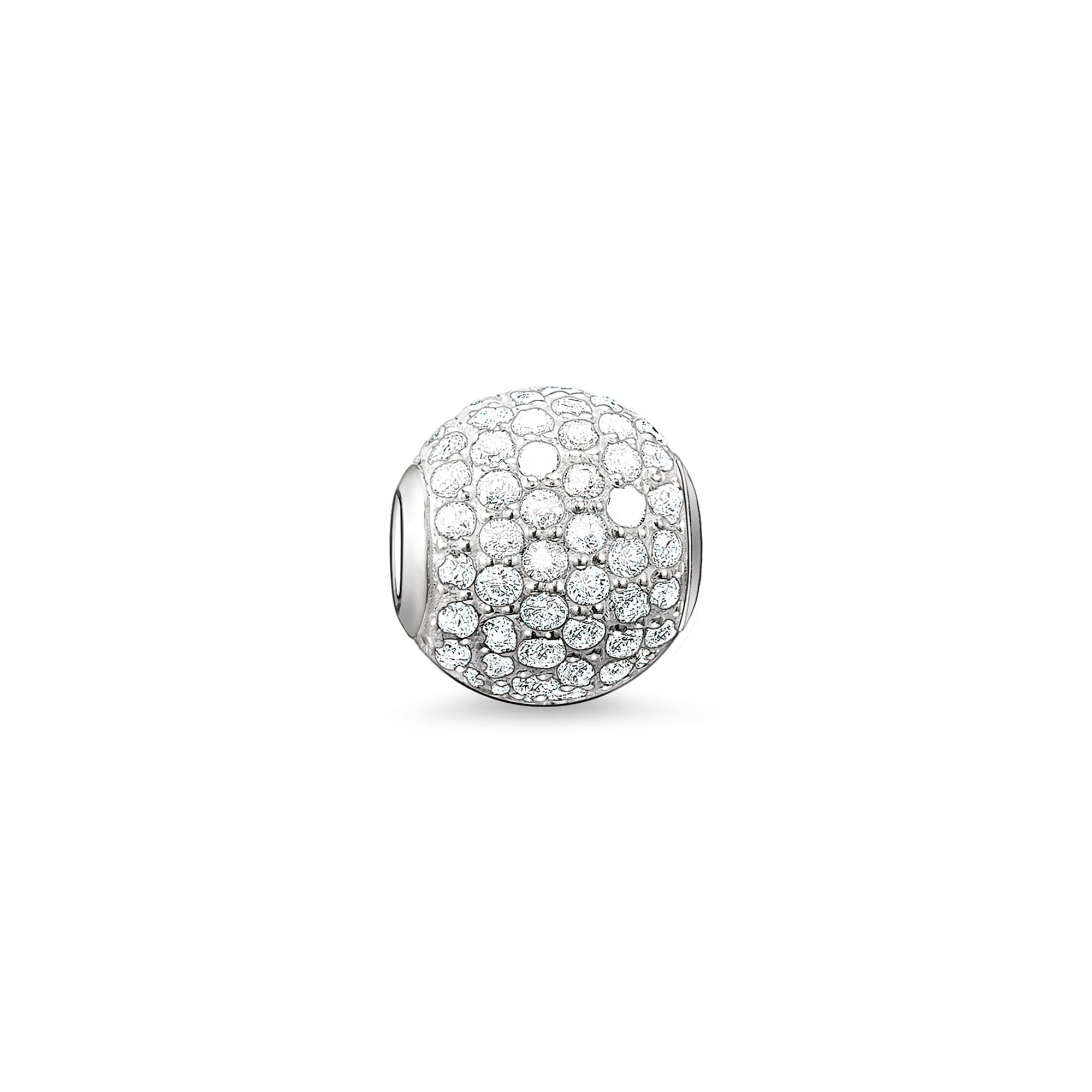 Thomas Sabo Karma Bead Pave Sterling Silver & C.Z. White K0024-051-14 -Thomas Sabo
