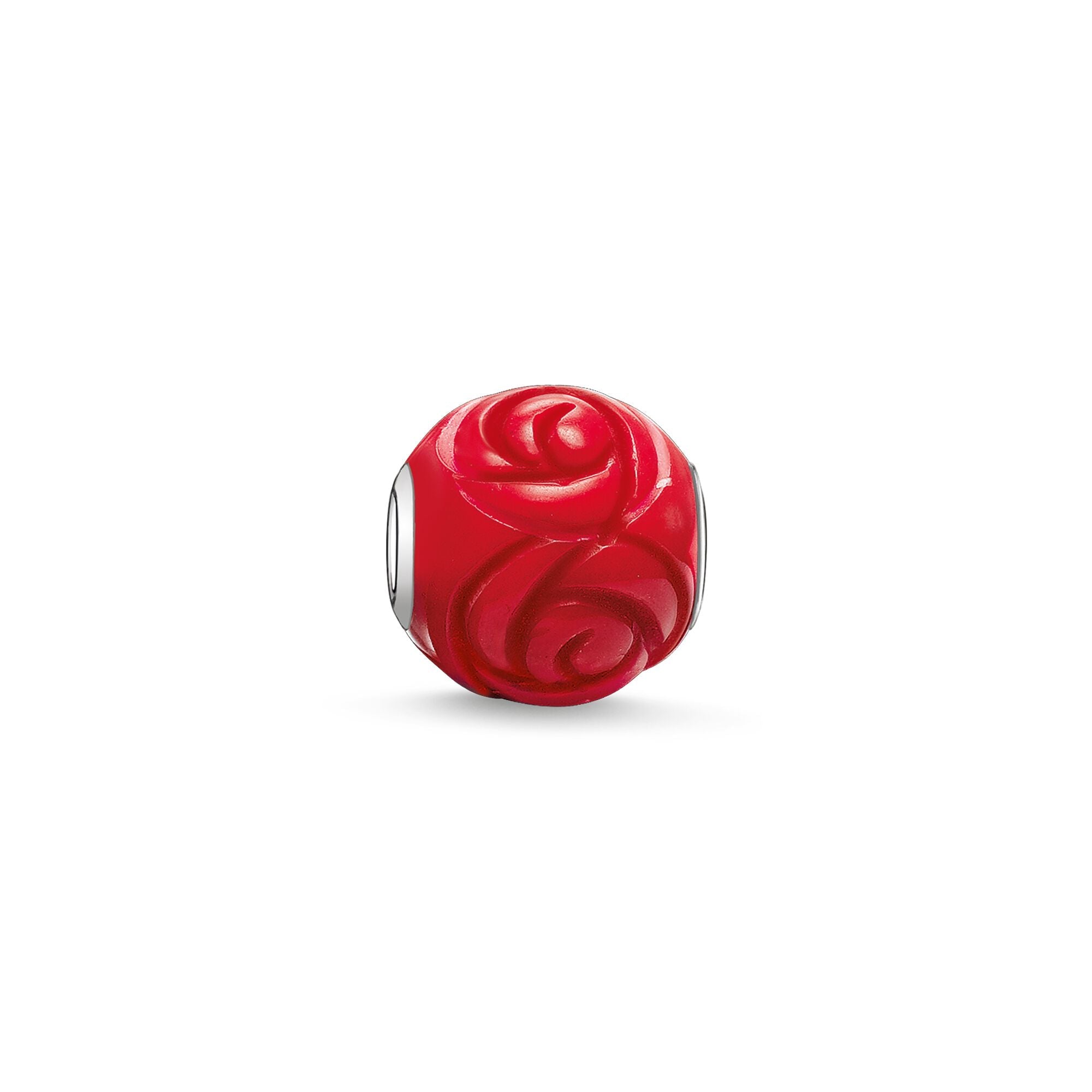 Thomas Sabo Karma Bead Red Rose Sterling Silver & Stone Red K0038-590 - Thomas Sabo