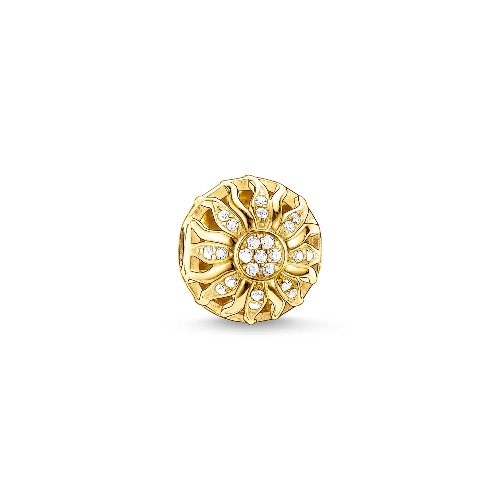 Thomas Sabo Karma Bead Sunshine Sterling Silver & Gold White K0031-414 -Thomas Sabo